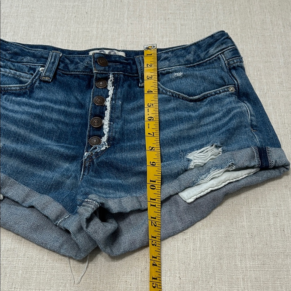 We The Free Shorts Women’s 30 Blue Distressed Button-fly Denim Hippie - Picture 5 of 11